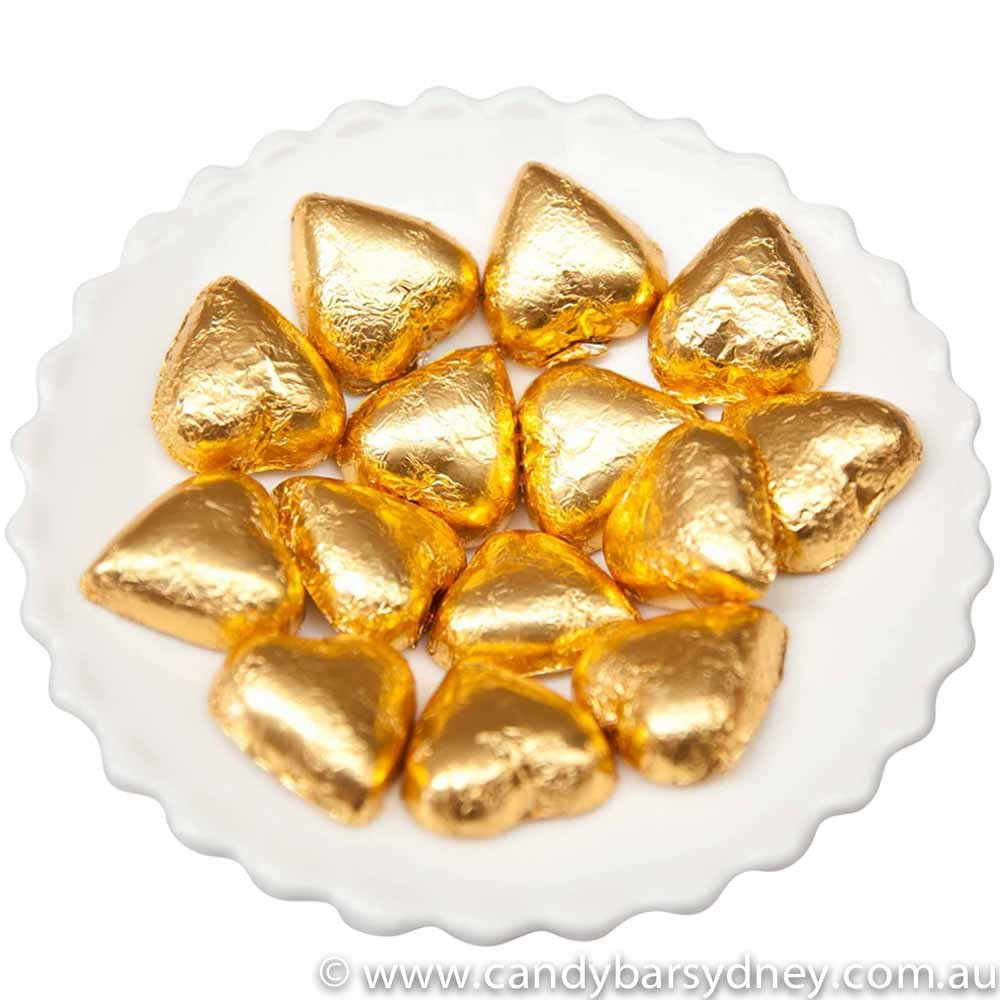 Gold Hearts in Cadbury Chocolate 500g 5kg Candy Bar Sydney